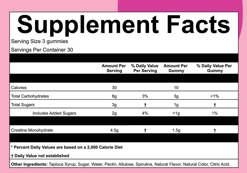 Creatine Monohydrate Gummies ~ Build strength and boost performance with ease~