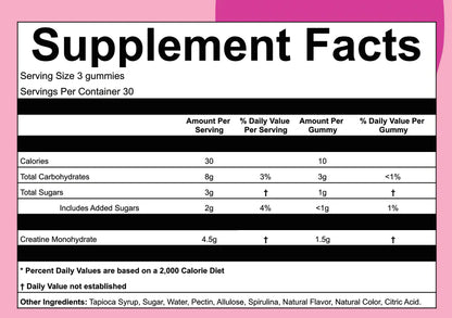 Creatine Monohydrate Gummies ~ Build strength and boost performance with ease~