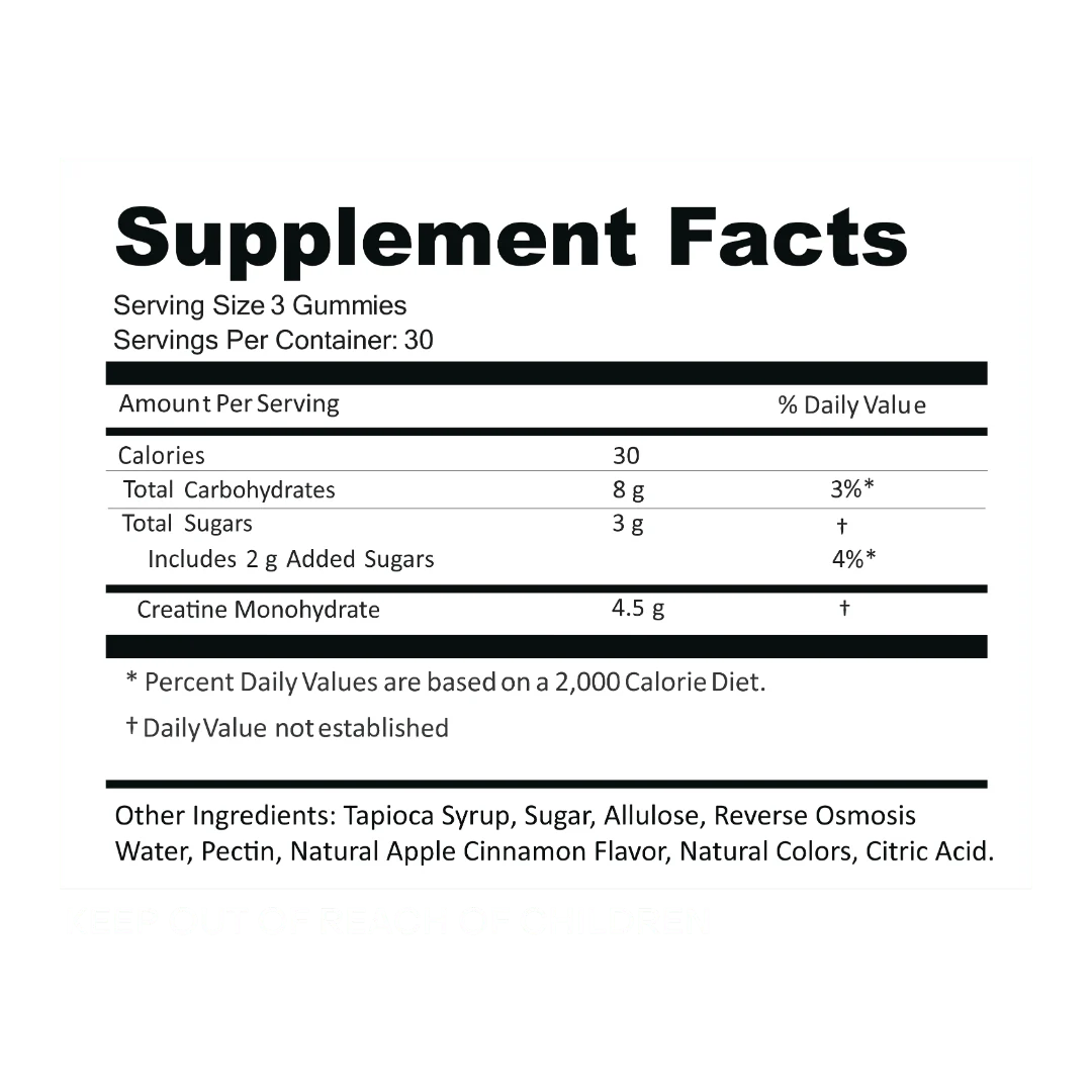 Creatine Monohydrate Gummies ~ Build strength and boost performance with ease~